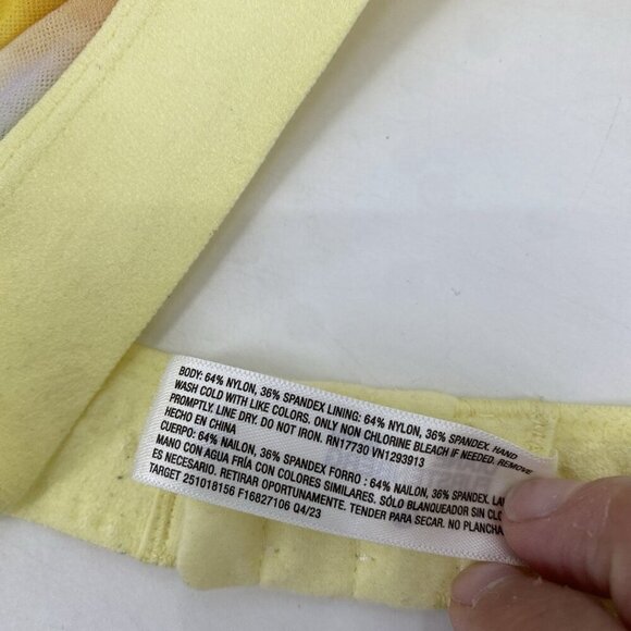 DIANE VON FURSTENBERG For Target Size M Bralette Yellow Lace Ruffles - Picture 8 of 11
